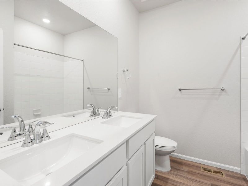 Furnished interior view inside a new home in Poudre Heights: The Lakes Collection, Windsor (Image 4).