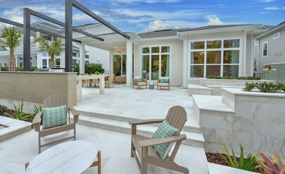 Exterior details and patio area of a home in Seabrook Village II, Ponte Vedra (Image 22). Exterior details and patio area of a home in Seabrook Village II, Ponte Vedra (Image 22).