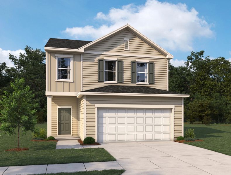 Representative exterior photo of a completed home built from the Murray by Ashton Woods in Tea Farm: Lake Series, Ravenel, SC (Image 2).