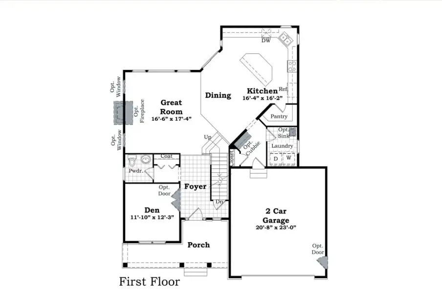 2D floor plan layout for the The Yorkshire by Norfolk Homes in Offsite Builds Southern Michigan, Ann Arbor, MI (Image 6).
