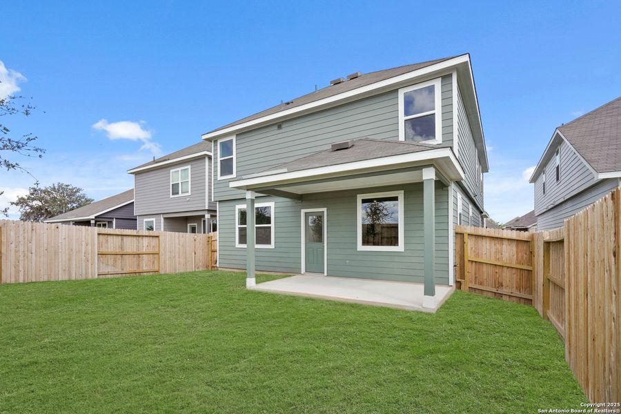 Front exterior of a new home in Timber Creek, San Antonio, TX, highlighting curb appeal (Image 19). Front exterior of a new home in Timber Creek, San Antonio, TX, highlighting curb appeal (Image 19).