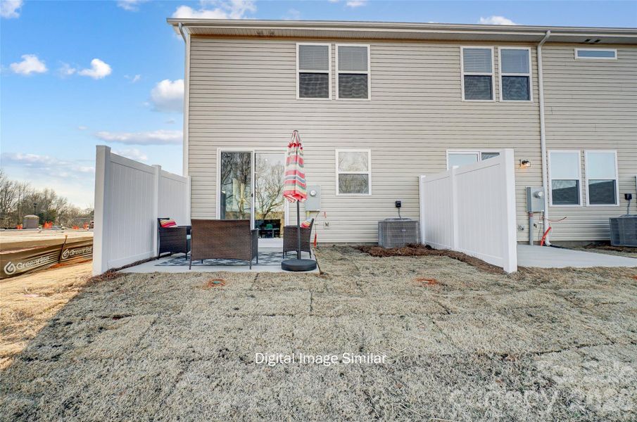 Exterior details and patio area of a home in Bailey Run, Charlotte (Image 19).