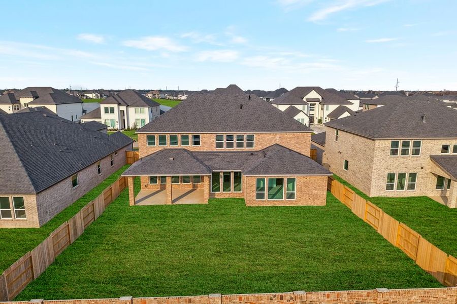 Exterior details and patio area of a home in Avalon at Friendswood 70s, Friendswood (Image 26).