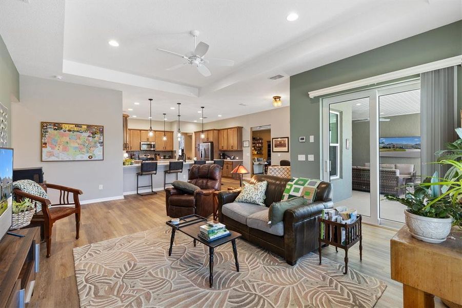 Furnished interior view inside a new home in , The Villages (Image 45).