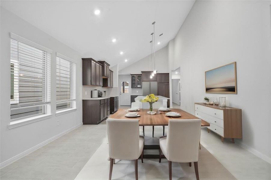 Representative furnished interior of a home built from the Clover by Saratoga Homes in Cypress Oaks North, Cypress (Image 5).