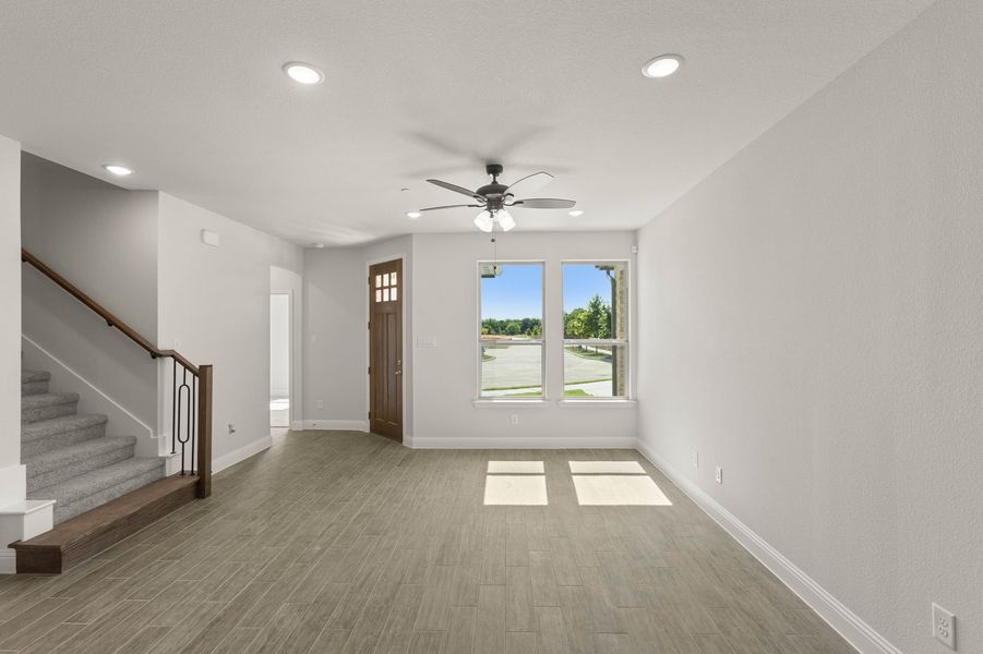 Front exterior of a new home in Timber Ridge, Corinth, TX, highlighting curb appeal (Image 17). Front exterior of a new home in Timber Ridge, Corinth, TX, highlighting curb appeal (Image 17).