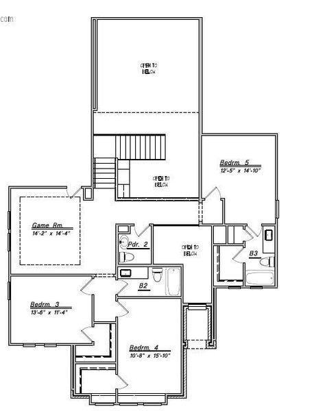 2D floor plan layout for the Floor Plan 2175 by Colina Homes in Grand Magnolia, Magnolia, TX (Image 6).
