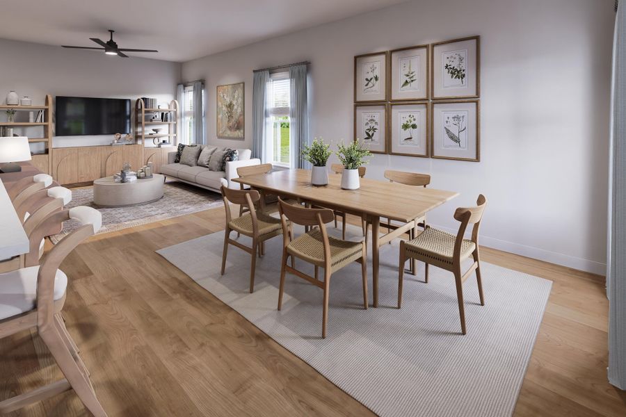 Furnished interior view inside a new home in The Crossing at St. James, Goose Creek (Image 10).