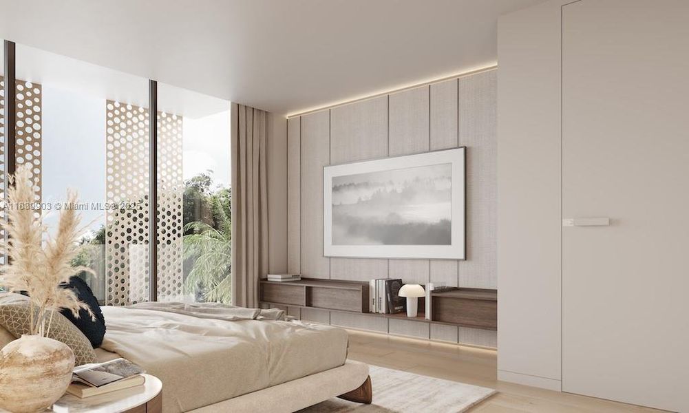Furnished interior view inside a new home in , Miami Beach (Image 15).