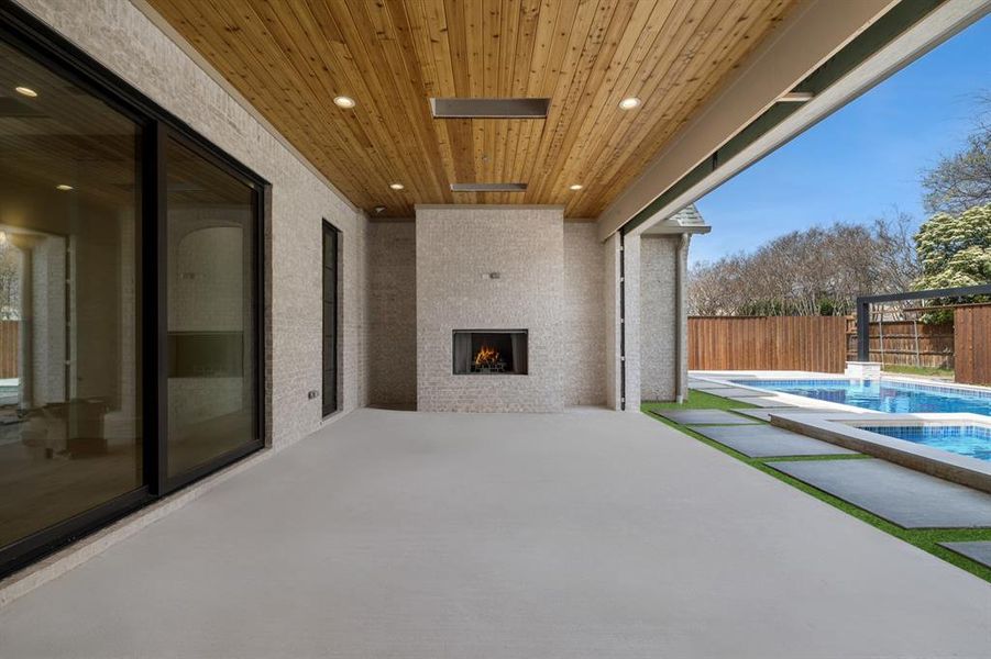 Exterior details and patio area of a home in , Dallas (Image 4). Exterior details and patio area of a home in , Dallas (Image 4).