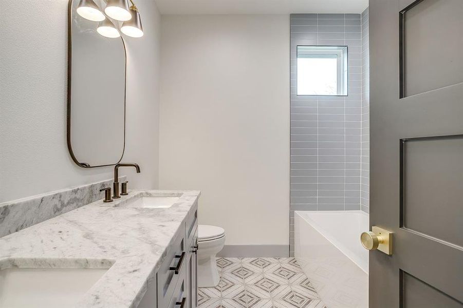 large bathroom with double vanity large bathroom with double vanity