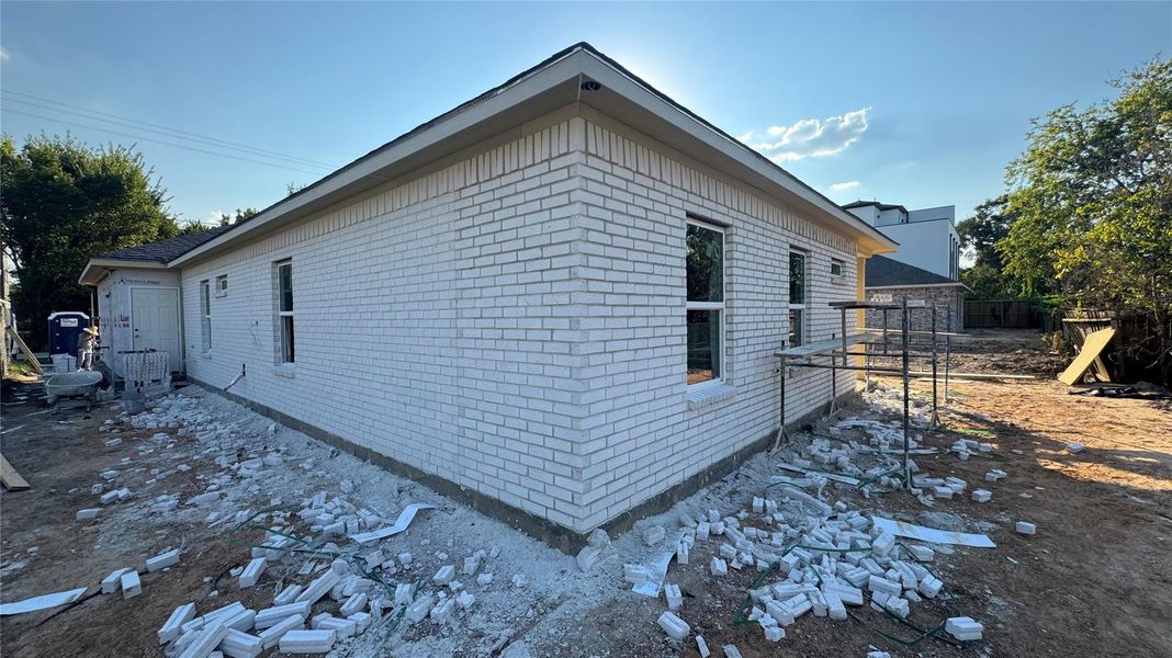 In-progress construction of a new home in , Houston, TX (Image 1).