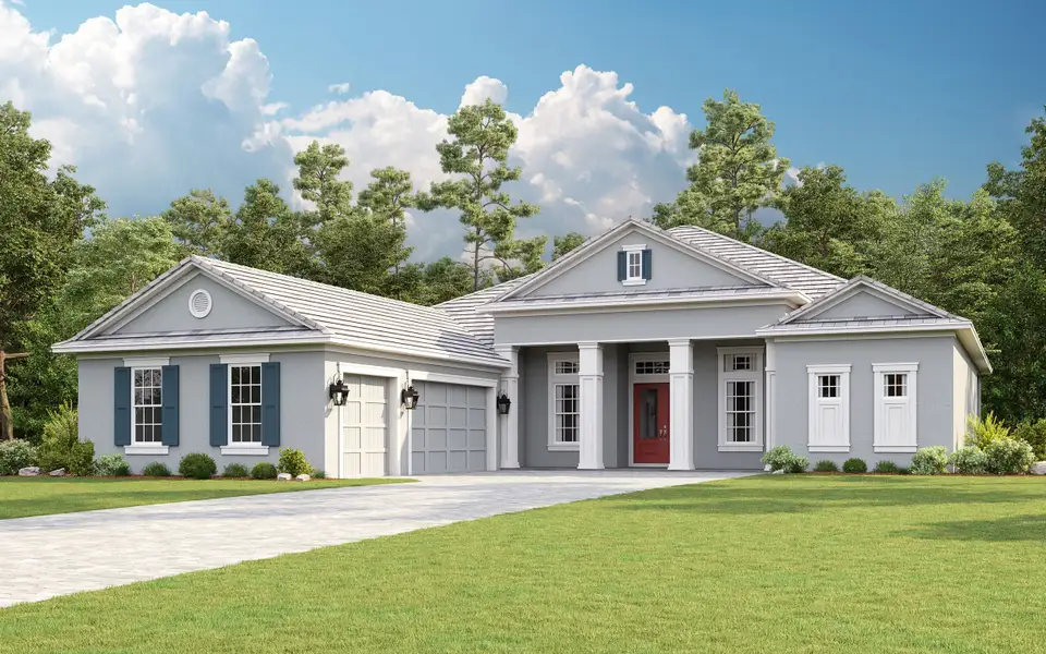 Representative exterior photo of a completed home built from the Beacon by Taylor Morrison in Esplanade by the Islands, Naples, FL (Image 2). Representative exterior photo of a completed home built from the Beacon by Taylor Morrison in Esplanade by the Islands, Naples, FL (Image 2).