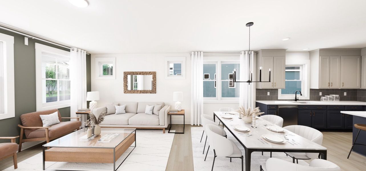 Representative furnished interior of a home built from the Warm as This by Garman Homes in Parc Northwest, Elon (Image 4).