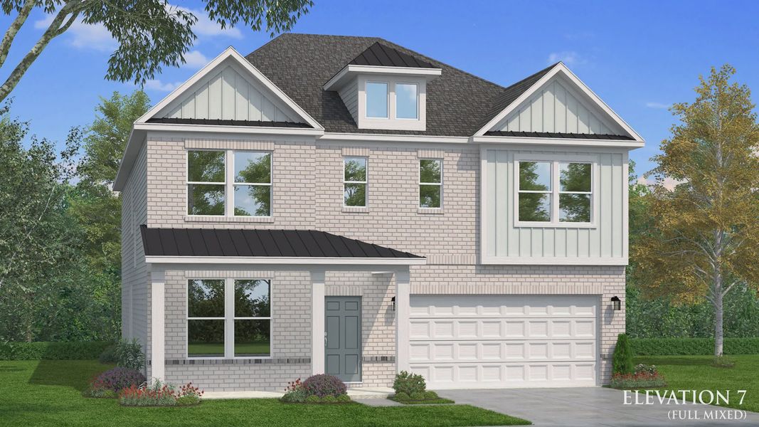 Representative exterior photo of a completed home built from the Brier Creek by DRB Homes in Sanctuary at Panther Creek, Durham, NC (Image 35).