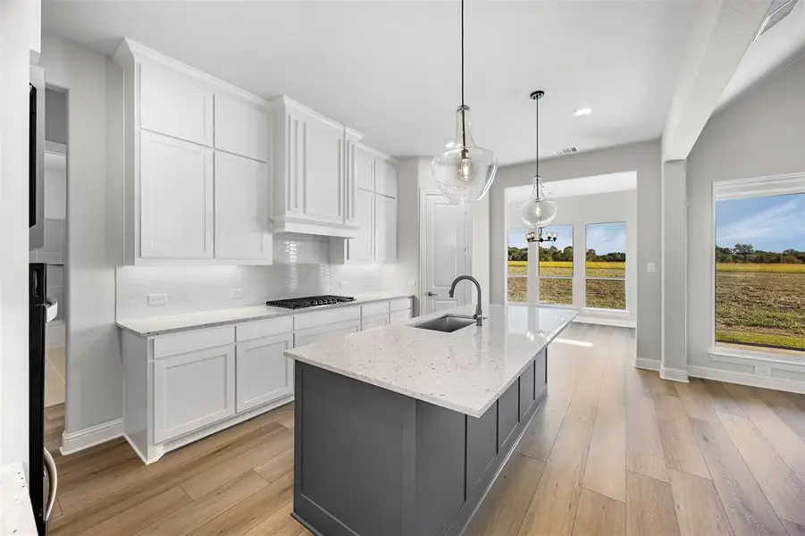 Furnished interior view inside a new home in Waterfall Ranch - 1 Acre Lots, Waxahachie (Image 9). Furnished interior view inside a new home in Waterfall Ranch - 1 Acre Lots, Waxahachie (Image 9).