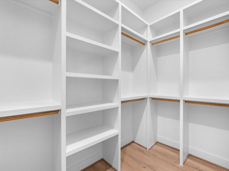 Custom built-ins inside this walk-in closet