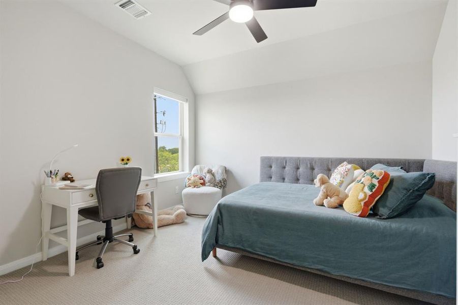 Here's An Upstairs Bedroom That Boasts An Ensuite Bath.