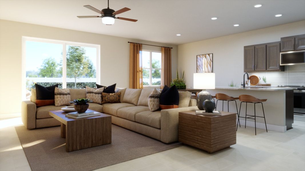 Representative furnished interior of a home built from the Dune by Risewell Homes in Marion Ridge, Haines City (Image 3). Representative furnished interior of a home built from the Dune by Risewell Homes in Marion Ridge, Haines City (Image 3).