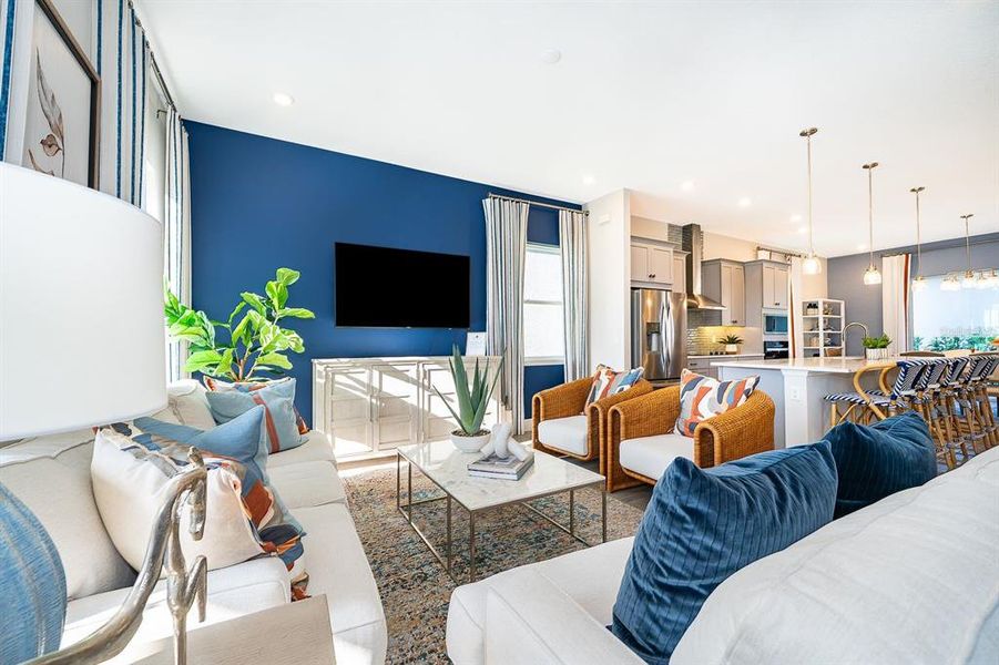 Furnished interior view inside a new home in Serenade at Ovation, Winter Garden (Image 9).