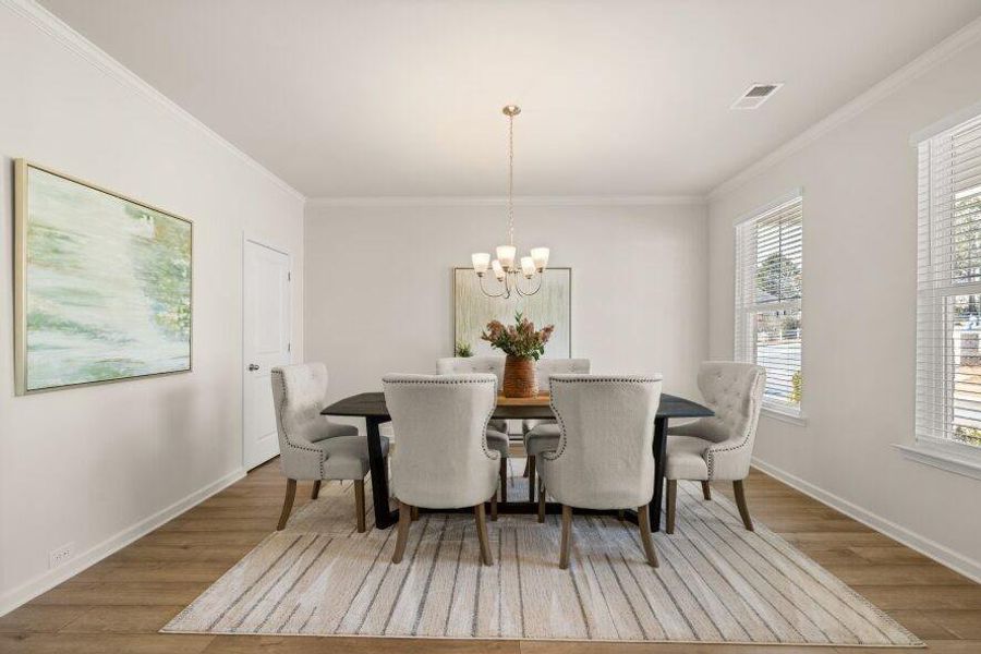Furnished interior view inside a new home in Alcovy Village, Lawrenceville (Image 3).