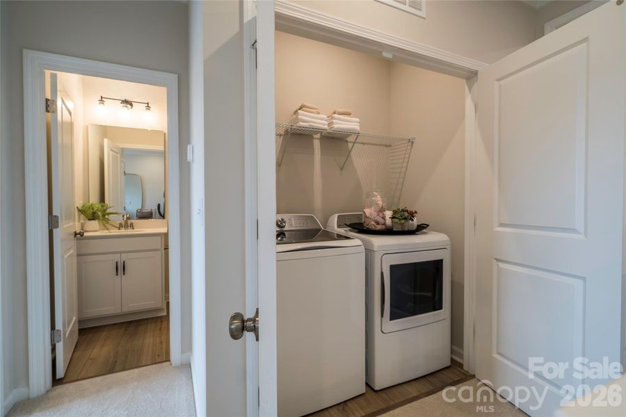 Laundry closet with included washer and dryer
