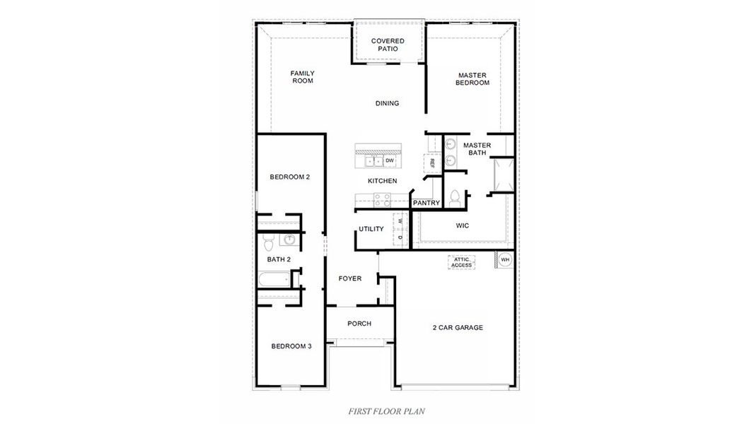 2D floor plan layout for the DENTON by D.R. Horton in Evergreen, Rosenberg, TX (Image 3). 2D floor plan layout for the DENTON by D.R. Horton in Evergreen, Rosenberg, TX (Image 3).