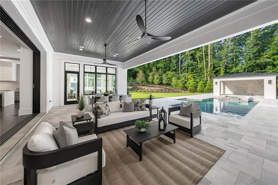 Exterior details and patio area of a home in , Sandy Springs (Image 27).