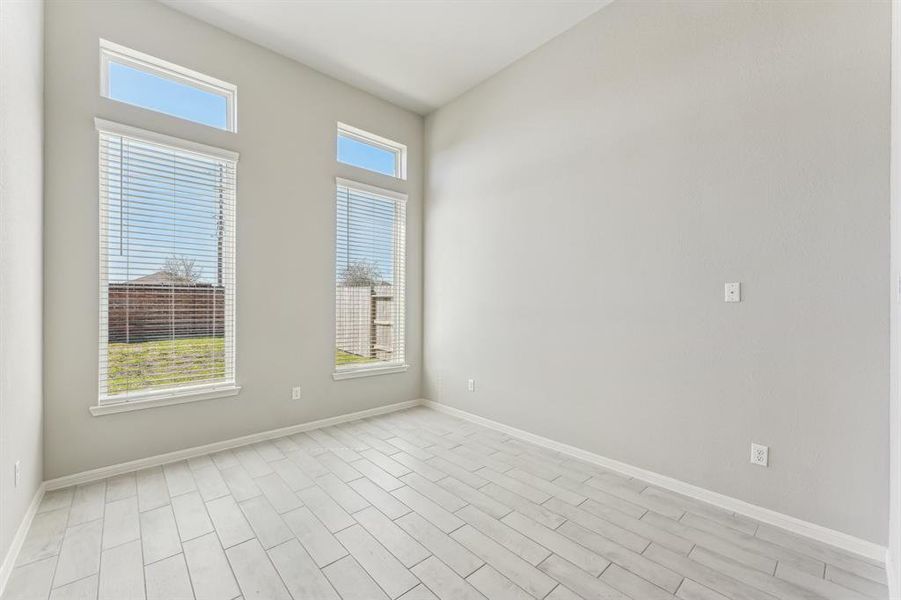 This room is perfect for creating a stylish dining area.