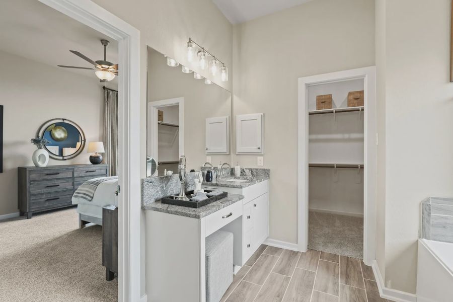 Representative furnished interior of a home built from the Oxford by Chesmar Homes in Newhaven, Manor (Image 13).