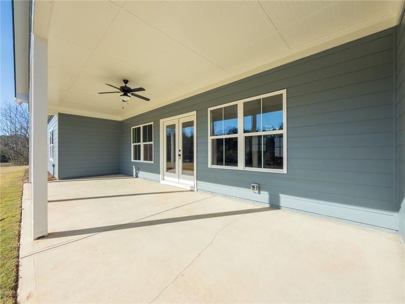 Exterior details and patio area of a home in , Social Circle (Image 4).