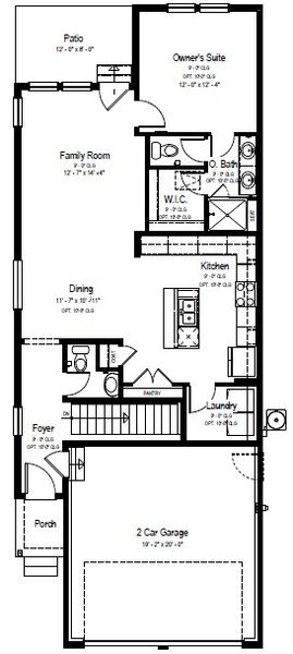 2D floor plan layout for the The Crestone by View Homes in Aspen Meadows-4, Colorado Springs, CO (Image 3). 2D floor plan layout for the The Crestone by View Homes in Aspen Meadows-4, Colorado Springs, CO (Image 3).