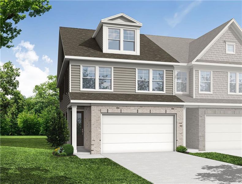 Front exterior of a new home in Hemingway, Cumming, GA, highlighting curb appeal (Image 1). Front exterior of a new home in Hemingway, Cumming, GA, highlighting curb appeal (Image 1).