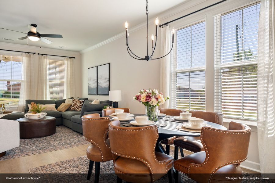 Furnished interior view inside a new home in Renaissance at White Oak, Garner (Image 8). Furnished interior view inside a new home in Renaissance at White Oak, Garner (Image 8).