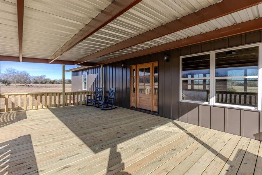 Exterior details and patio area of a home in , Point (Image 5).