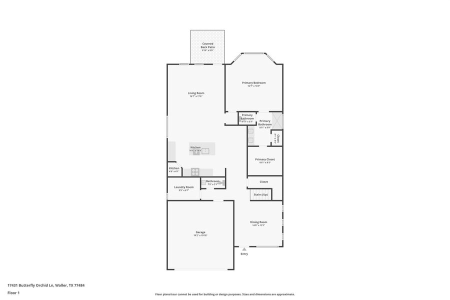 2D floor plan layout of this home in Heights of Barbers Hill, Baytown, TX (Image 3). 2D floor plan layout of this home in Heights of Barbers Hill, Baytown, TX (Image 3).
