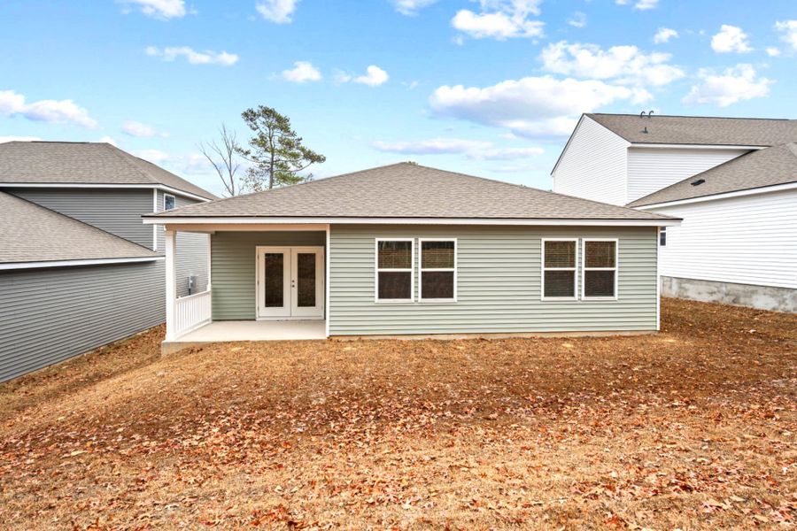 Exterior details and patio area of a home in Grand Arbor, Blythewood (Image 3).