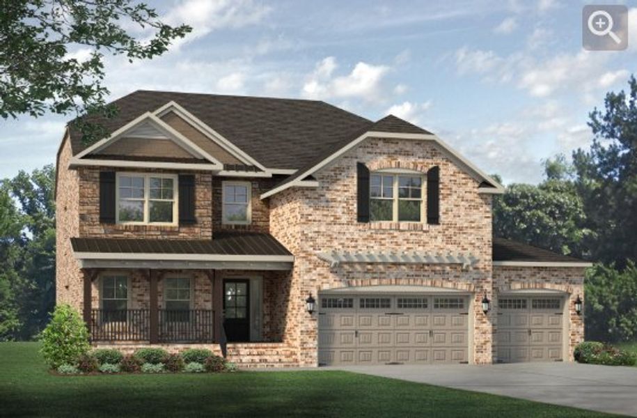 Front exterior of a new home in Preserve at Carriage Cove, Oak Ridge, NC, highlighting curb appeal (Image 1). Front exterior of a new home in Preserve at Carriage Cove, Oak Ridge, NC, highlighting curb appeal (Image 1).
