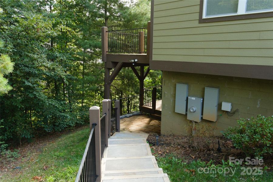 Exterior details and patio area of a home in , Weaverville (Image 28). Exterior details and patio area of a home in , Weaverville (Image 28).