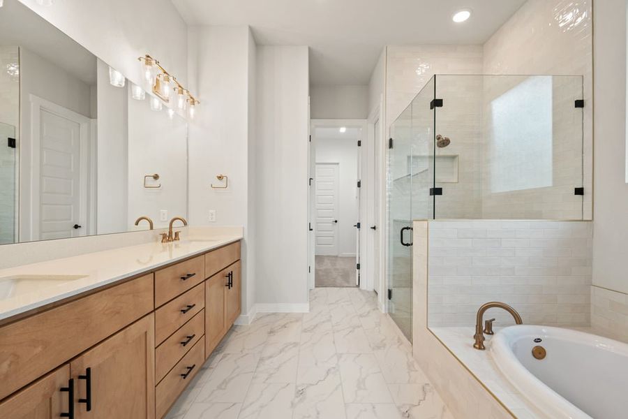 Furnished interior view inside a new home in Arbor Collection at Lariat, Liberty Hill (Image 15). Furnished interior view inside a new home in Arbor Collection at Lariat, Liberty Hill (Image 15).