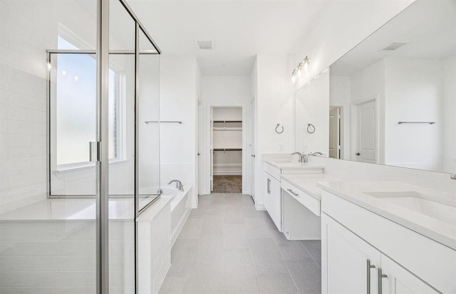 Owner's private bath with double vanity Owner's private bath with double vanity