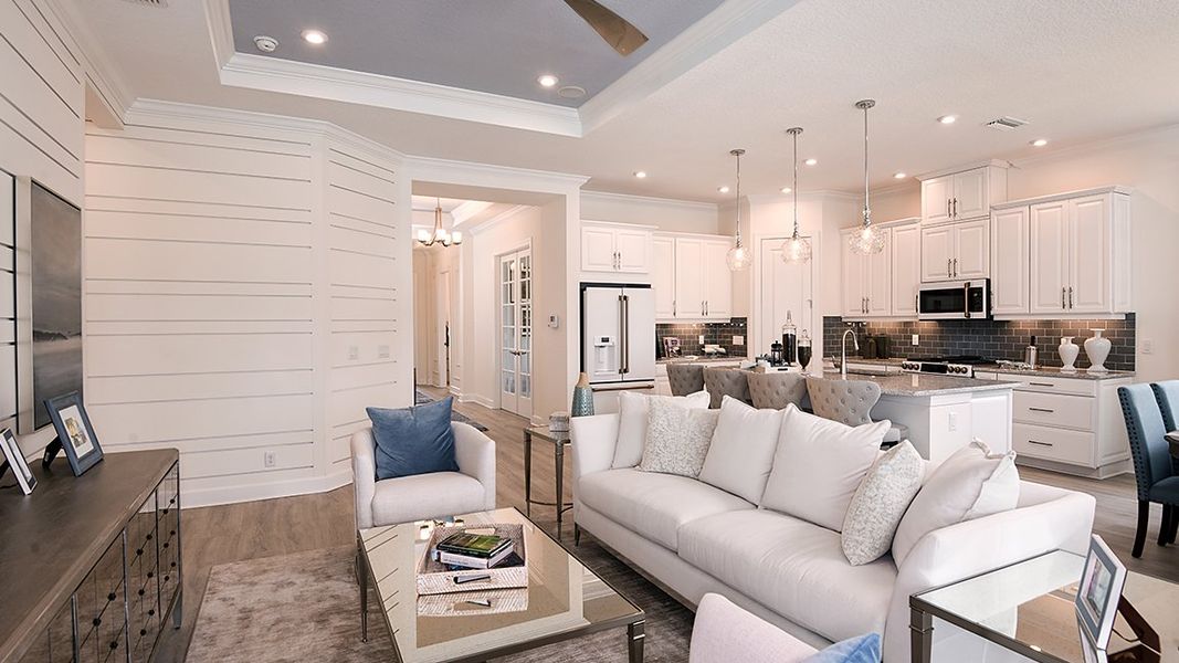 Representative furnished interior of a home built from the Farnese by Taylor Morrison in Esplanade at Azario Lakewood Ranch, Lakewood Ranch (Image 9). Representative furnished interior of a home built from the Farnese by Taylor Morrison in Esplanade at Azario Lakewood Ranch, Lakewood Ranch (Image 9).