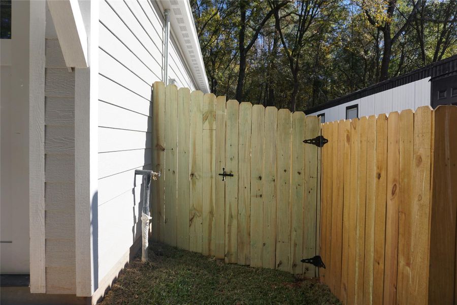 Exterior details and patio area of a home in , Willis (Image 3). Exterior details and patio area of a home in , Willis (Image 3).
