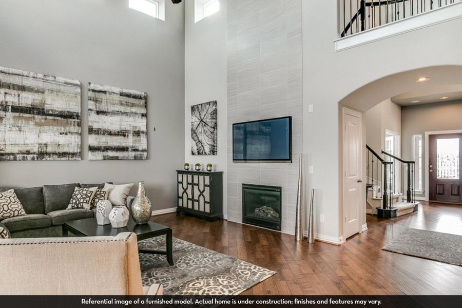 Furnished interior view inside a new home in Sunfield, Buda (Image 3). Furnished interior view inside a new home in Sunfield, Buda (Image 3).