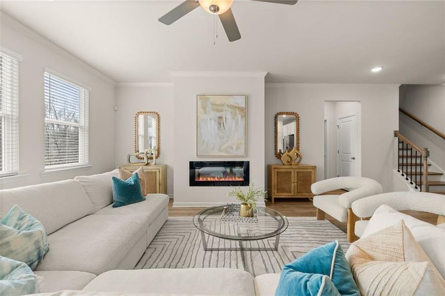 Furnished interior view inside a new home in Hillbrooke Preserve, Conyers (Image 52).