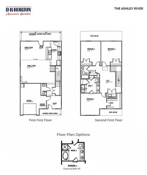 2D floor plan layout of this home in Founders Corner, Summerville, SC (Image 2).