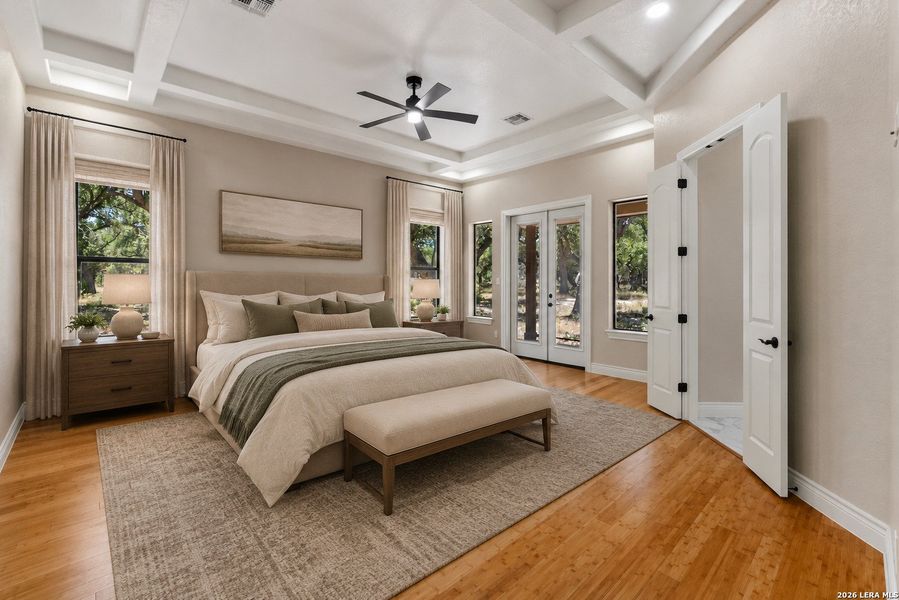 Furnished interior view inside a new home in , New Braunfels (Image 10).