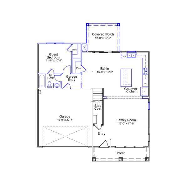 2D floor plan layout of this home in Hendrix Farms, Lexington, SC (Image 2). 2D floor plan layout of this home in Hendrix Farms, Lexington, SC (Image 2).