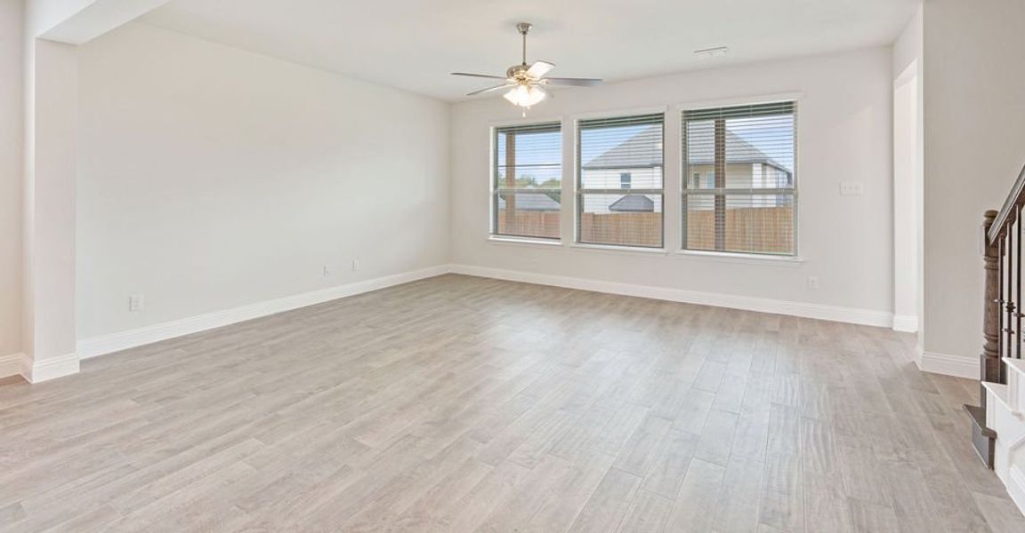 Representative exterior photo of a completed home built from the Stirling by Impression Homes in Timberbrook, Justin, TX (Image 11). Representative exterior photo of a completed home built from the Stirling by Impression Homes in Timberbrook, Justin, TX (Image 11).