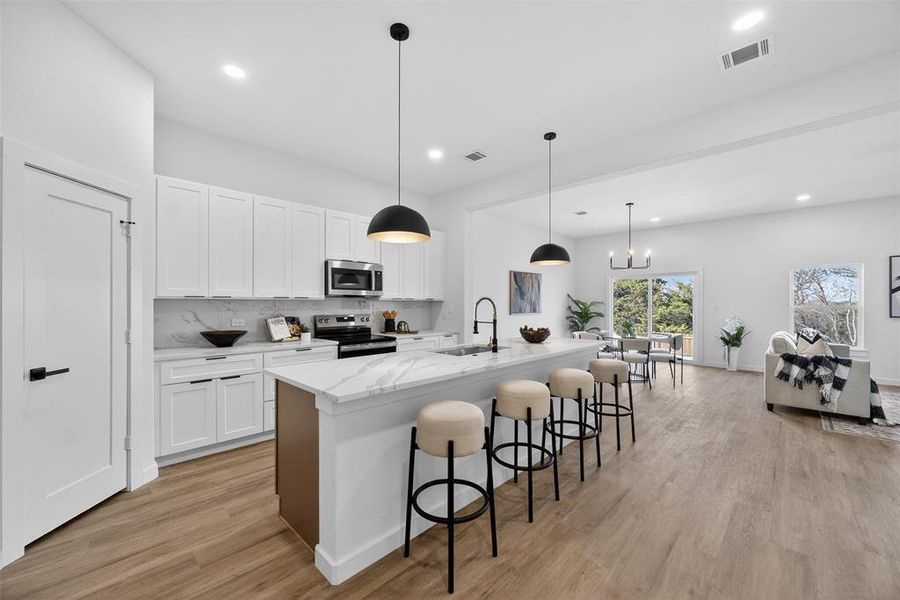 Furnished interior view inside a new home in , Dallas (Image 8).